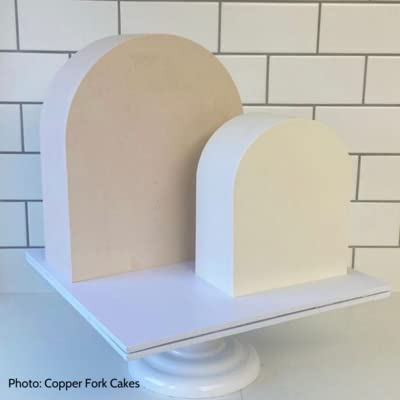 CAKESAFE - Arch Disk Kit- 2 Arched Disk Sets w/Scraper-Unique Shaped Acrylic Disks for Cake Decorating - Image 3
